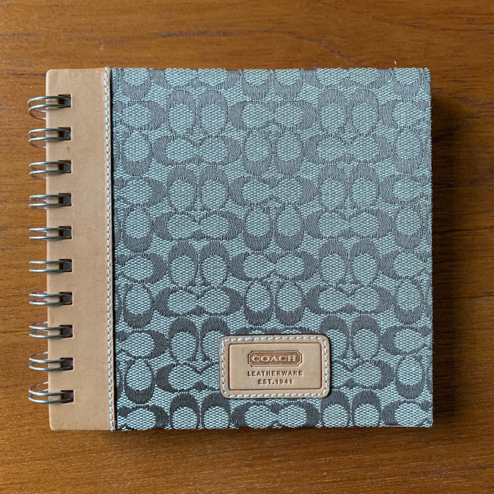 Coach C Logo Blank Notebook | Leather Trim